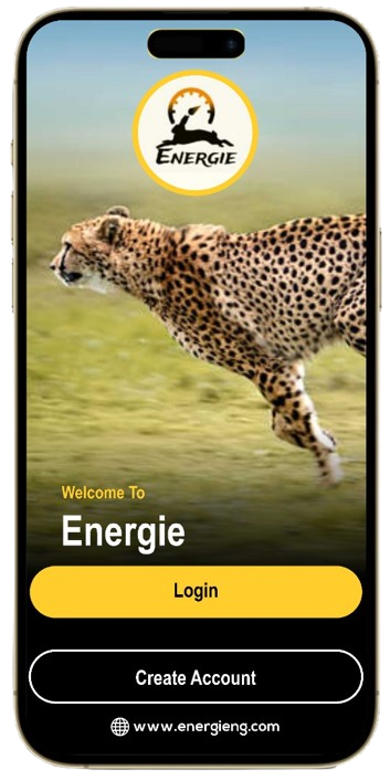 Energie Mobile App Interface